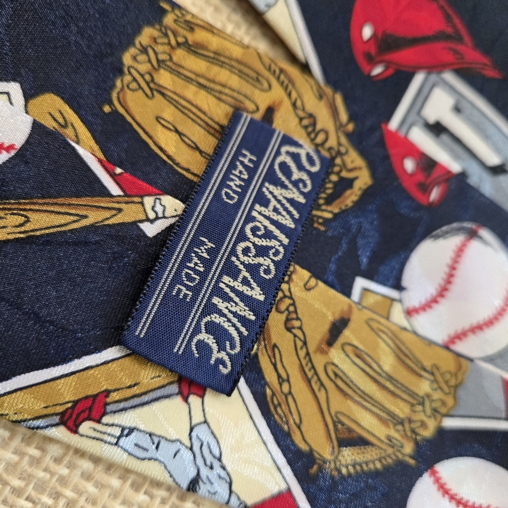 Renaissance Baseball Tie Sports Themed Tie - Picture 6 of 6